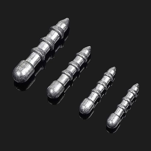 Fishing Weights Sinkers for Bass Fishing Tackle Insert Sinker for Fishing Lures Lead Fishing Nail Weight for Plastic Worm Soft Plastic Baits Neko Rig Wacky Rig Size 1/32oz 1/25oz 1/16oz 1/8oz - size: Mix 4 Sizes - 70 PACK
