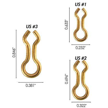 Dr.Fish Sinker Eyes for Lead Weight Mold, US Size Sinker Eyelet for Homemade Fishing Weight Mold Tackle Accessories - size: #3