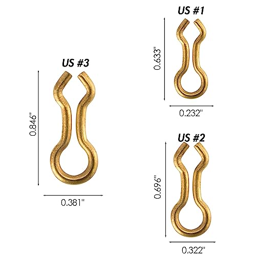 Dr.Fish Sinker Eyes for Lead Weight Mold, US Size Sinker Eyelet for Homemade Fishing Weight Mold Tackle Accessories - size: #1