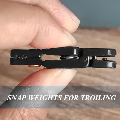 Heavy Tension Snap Release Clips for Weight Planer Board Kites Downrigger Trolling Fishing - color: black 10pcs