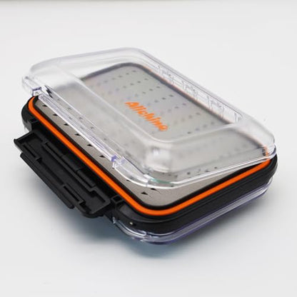 ALICHINO Fly Box for Fly Files Ice Jig Box Two Sided Waterproof Fly Fishing Box for Nymphs and Streamers (Grey Foam Insert, XM 6.2 * 4 * 1.6 Inch) - size: Small-Medium 6.2 * 4 * 1.6 Inch