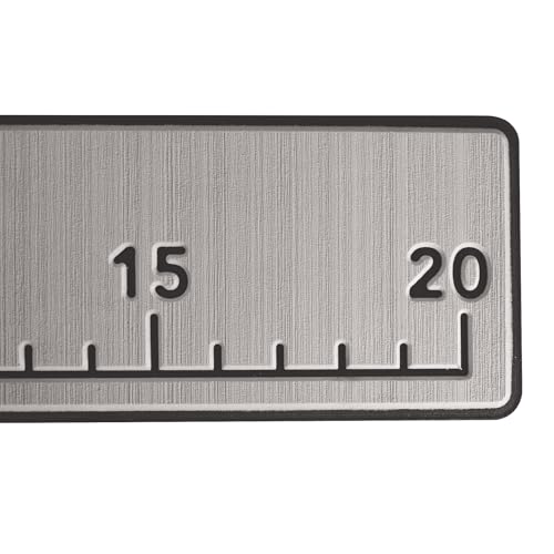 20" EVA Foam Fish Ruler with Peel & Stick Backing for Boats, Kayaks, Coolers, or Personal watercraft, Easy to Read 6mm Thick, Milled Fish Measuring Board (Gray) - color: Gray
