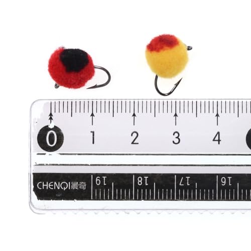 12pcs Brass Bead Head Glo-Bug Egg Fly Nymph Wet Fast Sinking Fly Trout Char Grayling Fly Fishing Lure Baits