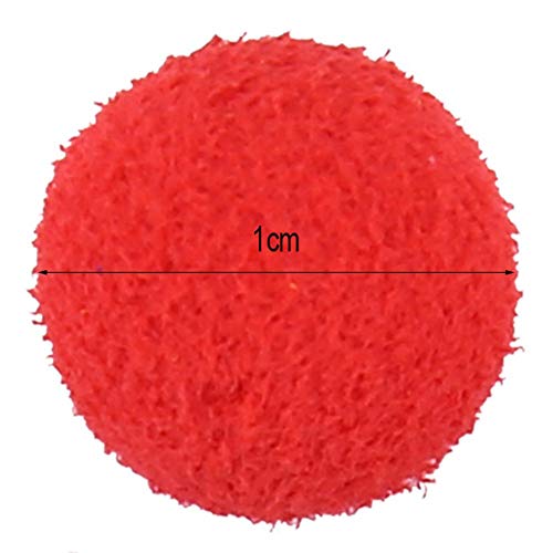30Pcs Floating Foam Pop Up Fishing Bait Pellets – Ultra Light, High Buoyancy Soft Lures for Carp, Bright Color - color: Red strawberry flavor 10MM
