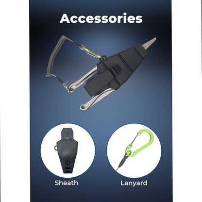Fishing Pliers Hook Remover Split Ring Line Cutter Fishing Tool Multifunctional Tool Ergonomic Handle Fishing Saltwater Corrosion Resistance Safety Lock Camping
