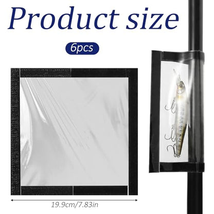 Fishing Lure Wraps, 6 Pcs Clear Fishing Lure Covers Hook Safety Cover Transparent Lures Fishings Bait Hook Storage Protectors Pole Sleeve Guard to Keep Fishermen Fishings Safe for Rod