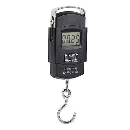 FLEXMAN Digital Hanging Scale, 50Kg Night Vision LCD Display Fishing Scale, Portable Luggage Scale with Handle for Travel Farm Hunting Fishing Outdoor