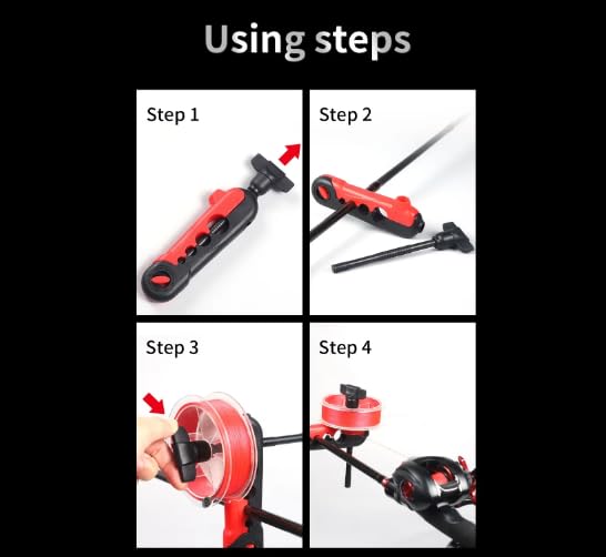Pack of 2 Fishing Line Winder Portable Reel Line Spooler Machine Spinning Reel Baitcasting Reel Spooling Carp Fishing Equipment