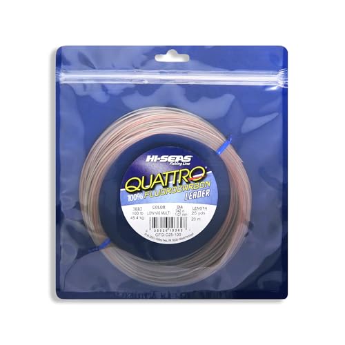 Hi-Seas Quattro 100% Fluorocarbon Leader - size: 25 Yard, 100 Pound Test