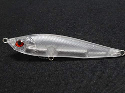 10 Blank Unpainted Minnow Crankbait Topwater Lipless Jerkbait Fishing Lures V3 - color: UPM708P10