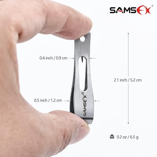 SAMSFX Fishing Nipper & Retractor Combo with Stainless Steel Blades and 24" Line Attachment for Any Angler
