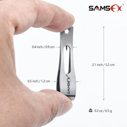 SAMSFX Fishing Nipper & Retractor Combo with Stainless Steel Blades and 24" Line Attachment for Any Angler