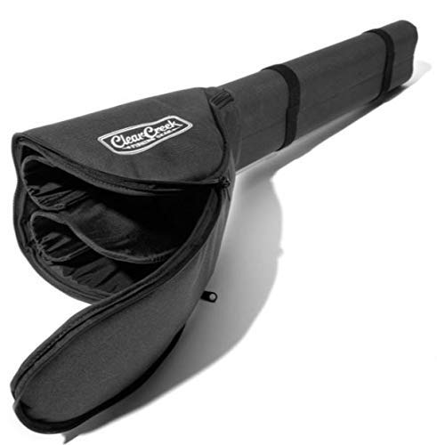 Clear Creek Portable Fly Fishing Dual Rod & Reel Complete Protection Storage Carrying Case - style: Two Piece - 58.75" Internal Length