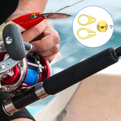 Fishing Reel Screw Nut Caps, Right Handle Locking Plate Nut Replacement Part - color: Gold, size: M8