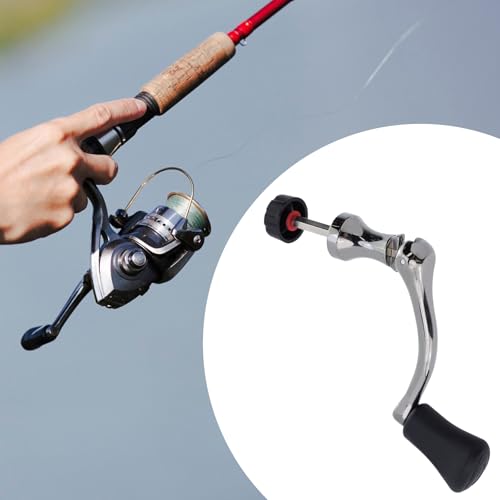 Crapyt Fishing Reel Handle Fishing Wheel Grasp Spinning Crank Handle Arm Grip Part Knob Tackle Wheel Ball Shake Rotary Knob - size: Medium, style: Dark Grey