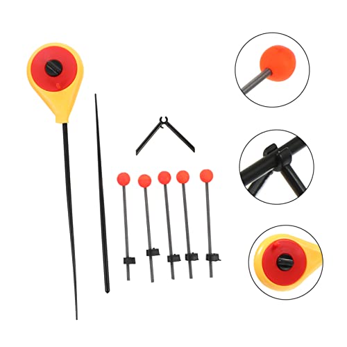 1 Set Winter Fishing Rod Telescopic Fishing Pole Winter Fishing Pole Convenient Fishing Tool Ice Fishing - color: Yellow