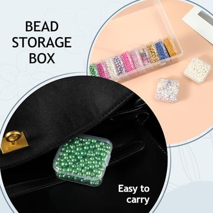 Bead Organizer Box, 30pcs Small Clear Plastic Storage Containers, Craft Storage Box Features Hinged Lid and Labels, Mini Boxes for Bracelets, Jewelry, Diamonds, Clay Beads, Screws, Seeds, Small Parts - style: 30 grids5.5