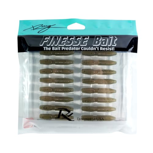 Ray Mini Stick Bait 16pc/Pack 1.75 Inch Fishing Lures Design for Bass, Trout, Panfish, Perch, Crappie, Must-Have Fishing Bait. - color: Green Pumpkin
