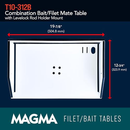 Magma Products Combination Bait/Filet Mate and Levelock Rod Holder Mount - style: 20-inch