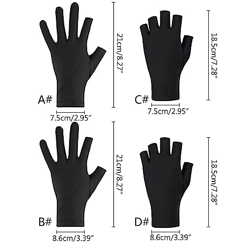 Pjeghbvop UV for Protection Fishing Fingerless Gloves Light Breathable Sunscreen Driving Anti UV for Outdoor Cycling Men Sun Protection Sunscreen - color: B