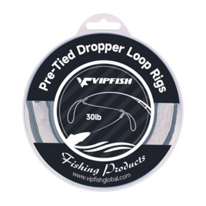 80 Pre-Tied Dropper Loops, 40LB Monofilament Fishing Line, 14 Inch Spacing with 5-6 Inch Loop, Saltwater Freshwater Fishing Leader Rigs for Bottom Fishing