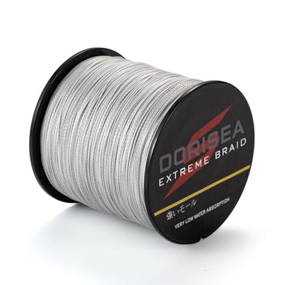 Extreme Braid 100% Pe Grey Braided Fishing Line 109Yards-2187Yards 6-550Lb Test Fishing Wire Fishing String-Abrasion Resistant Incredible Superline - size: 100m/109Yards 40lb/0.32mm