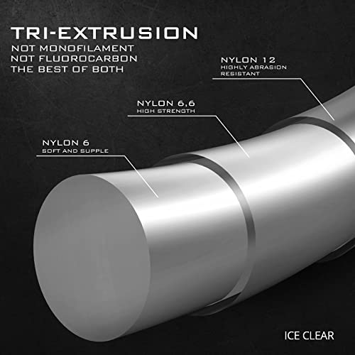 KastKing TriPolymer Advanced Monofilament Fishing Line, Low Light Refraction, Super Smooth, Highly Abrasion Resistant, Triple Cross Head Extrusion Process Fishing Line - color: ICE CLEAR, size: 6LB-300Yds