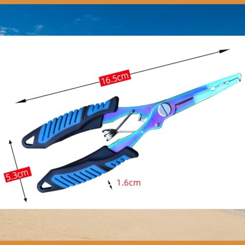 Fishing Needle Nose Pliers, Stainless Steel Fish Pliers and Scissors Set with Sheath Lanyard, Hook Remover Split Ring Tools, Aboda Fishing Gear Fresh & Saltwater Fishing Tool Kit