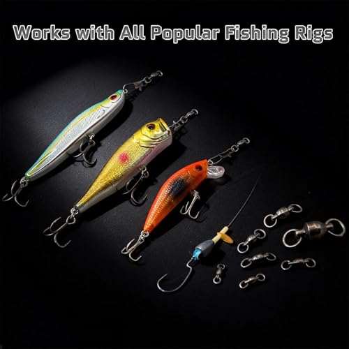 FishTrip 30/50 Pack Ball Bearing Fishing Swivels, High Strength Stainless Steel Swivels Fishing Tackle Solid Welded Rings Barrel Swivels Fishing Connectors for Saltwater Freshwater Size 0#-10# - size: 5#_143LB_30PCS