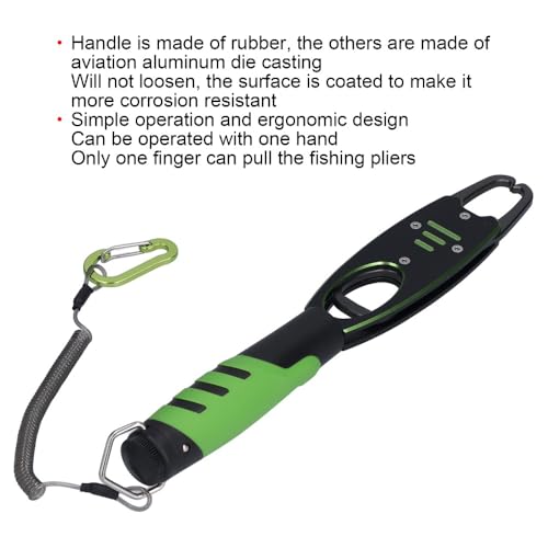 2 in 1 Fish Lip Gripper with Scale 40LB – Aluminum Alloy Fish Grabber for Freshwater Saltwater Fishing, Portable Fish Control Tool with Storage Bag