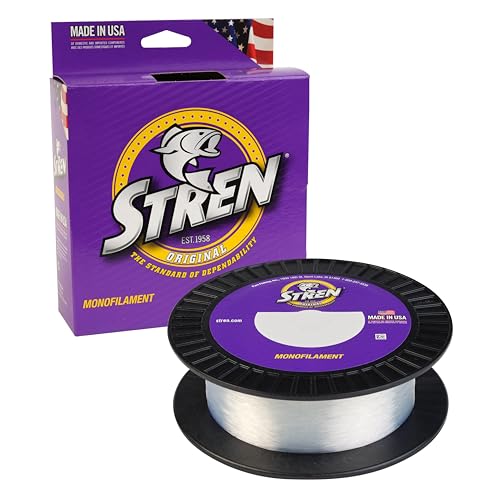 Stren Original Monofilament Fishing Line - color: Clear/Blue Fluorescent, size: 1000 Yd, Pound Test 12, style: 12lb | 5.4kg
