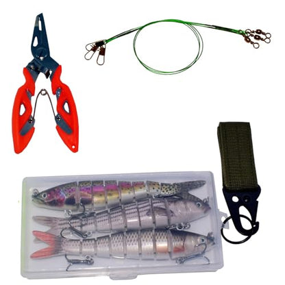 Fishing Lure Swimbait Crankbait Trout Bass Catfish Muskie Bait Fishing Accessories Fishhook Hunting - color: Herring-5.5''-3PCS-Set A
