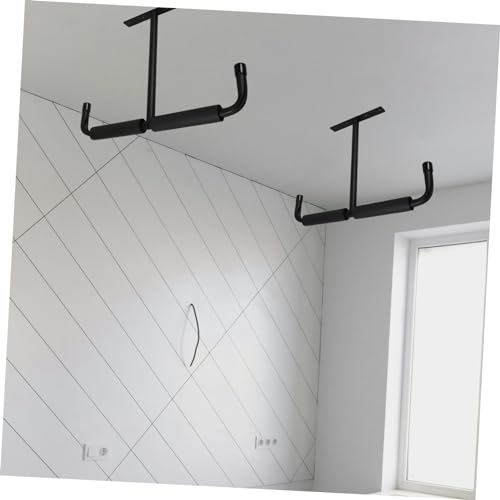 SOLUSTRE Garage Ceiling Storage Rack T-shaped Ceiling Hanging Rack Double Sided Hooks for Fishing Rods Bicycles Tools