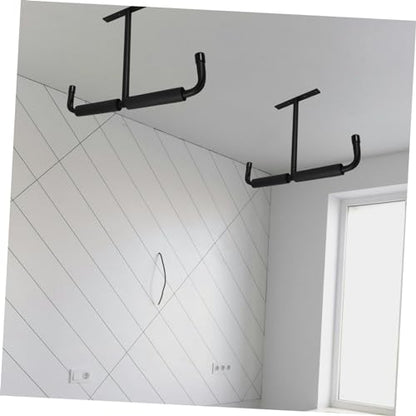 SOLUSTRE Garage Ceiling Storage Rack T-shaped Ceiling Hanging Rack Double Sided Hooks for Fishing Rods Bicycles Tools