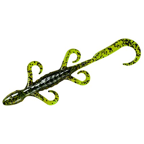 YUM Lizard Ultimate Finesse Lizard Soft Plastic Swim-Bait Bass Fishing Lure with Curly Legs and Tail - color: Watermelon Seed