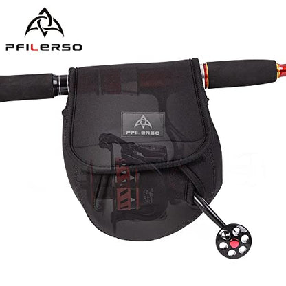 PFIERSO 3Pcs Fishing Spinning Reel Covers Bag Baitcasting Trolling Fishing Reel Protective Case Pouch Sleeve Gloves Fishing Bags Fits 1000-8000 Series Reel 3Size (Meidum-3Pack) - color: Meidum-3Pack