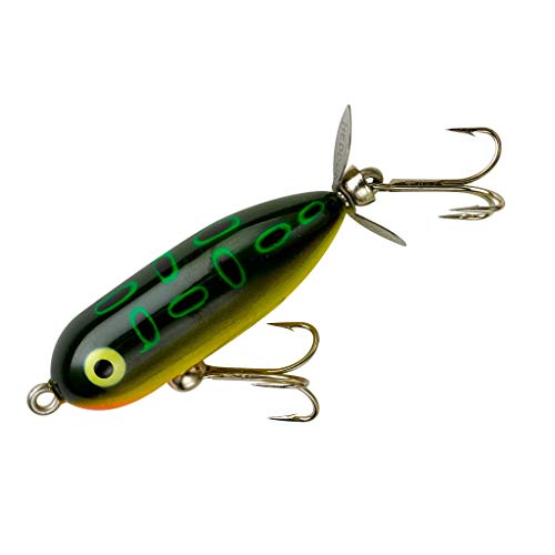 Heddon Torpedo Prop-Bait Topwater Fishing Lure with Spinner Action - color: Bullfrog, size: 1/4 oz (1 7/8 Inch)