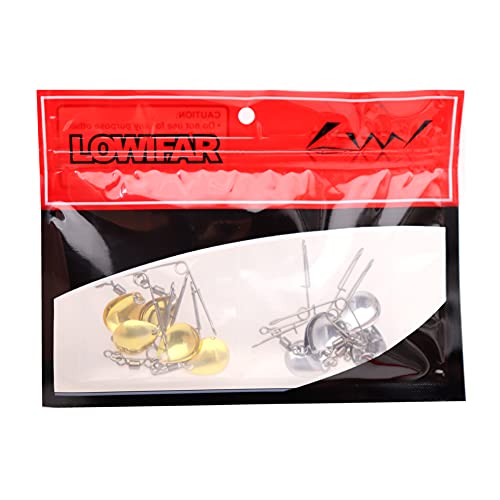 Fishing Spinner Blades Spinnerbait Smooth Nickel Spoons Rigs Fishing Spoons Lures Beetle Spins Pan Fish Bass Fishing Lures Accessories - color: Water drop - 10pcs