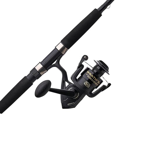 Penn Wrath II Spinning Reel and Fishing Rod Combo - size: 5000 Size Reel - 8' - Medium Heavy - 2pc