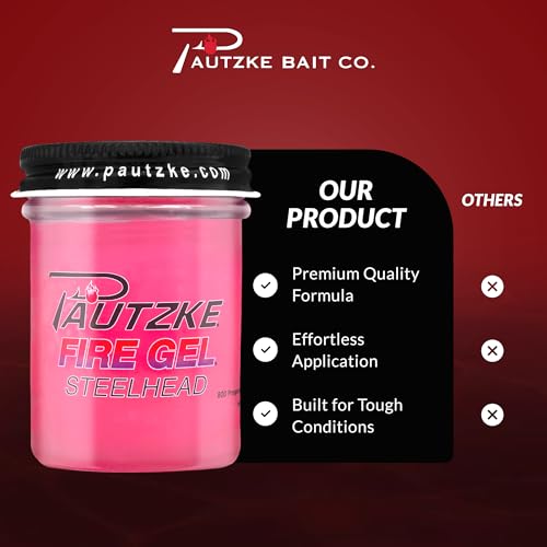 Pautzke Fire Gel Bait Scent Fishing Attractant, Long-Lasting Fish Scent Gel, Freshwater Saltwater Compatible, Strong Scent Trail, Easy Apply Lure Enhancer - color: 3-Shrimp