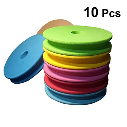 SEWACC Fishing Line Spool Holder 10 Pack Foam Winding Plates Large 3.74 X 3.74 X 0.59 in Line Storage for Separating Different Diameter Fishing Wire Outdoor Accessory