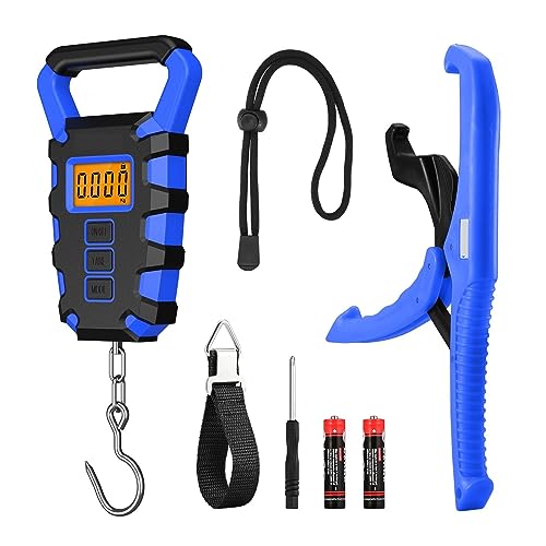 50Kg/10g Waterproof Digital Fishing Scale with Fish Grip Ruler for Luggage, Travel & Construction Site Weighing - color: A3