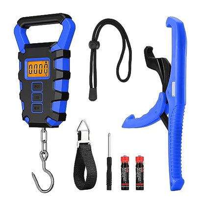 50Kg/10g Waterproof Digital Fishing Scale with Fish Grip Ruler for Luggage, Travel & Construction Site Weighing - color: A3