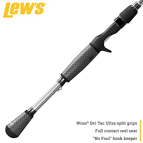 Lew's American Hero Tier 1 Casting Fishing Rod, HM50 Graphite Blank with Stainless Steel Guides, Split Grip EVA Handle, Multicam - size: 7'0", style: Med-heavy Power, Fast Action