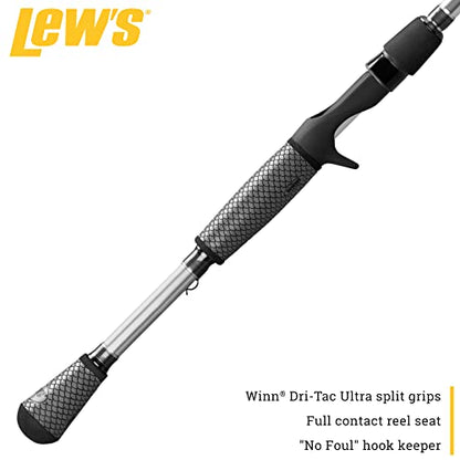 Lew's American Hero Tier 1 Casting Fishing Rod, HM50 Graphite Blank with Stainless Steel Guides, Split Grip EVA Handle, Multicam - size: 7'0", style: Med-heavy Power, Fast Action
