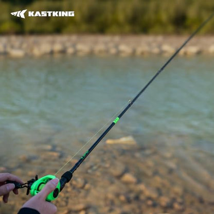 KastKing Zephyr Dual Tip Fishing Rod, Lightweight KastFlex IM6 Graphite Spinning & Casting Rod with Zirconium Oxide Ring Guides, Hook Keeper, EVA Grip, PTS Power Transition System - size: 6'8"-M/MH-Fast(2 Pcs+ Extra Tip), style: Casting