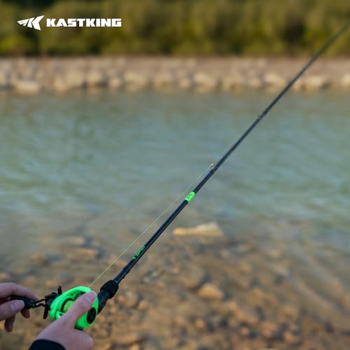 KastKing Zephyr Dual Tip Fishing Rod, Lightweight KastFlex IM6 Graphite Spinning & Casting Rod with Zirconium Oxide Ring Guides, Hook Keeper, EVA Grip, PTS Power Transition System - size: 7'4"-M/MH-Fast(2 Pcs+ Extra Tip), style: Casting