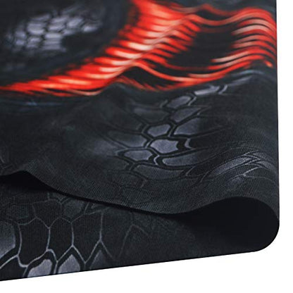 Obacle Bandana Face Mask Neck Gaiter Tube Mask Men Women for Sun Dust Protection - color: Teeth Red Black Face Mask