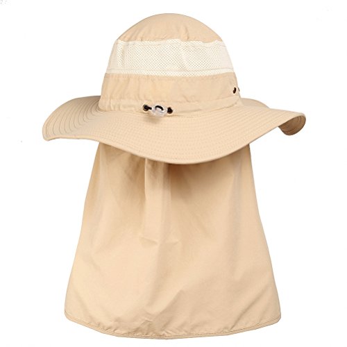DDYOUTDOOR™ 07-281 Fashion Summer Outdoor Sun Protection Fishing Cap Neck Face Flap Hat Wide Brim - color: Khaki