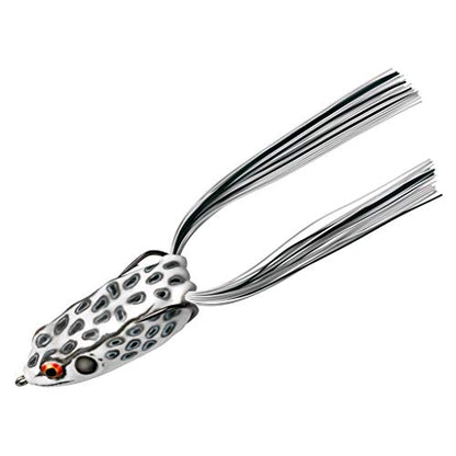 Booyah Pad Crasher Topwater Bass Fishing Hollow Body Frog Lure with Weedless Hooks - color: Albino Frog